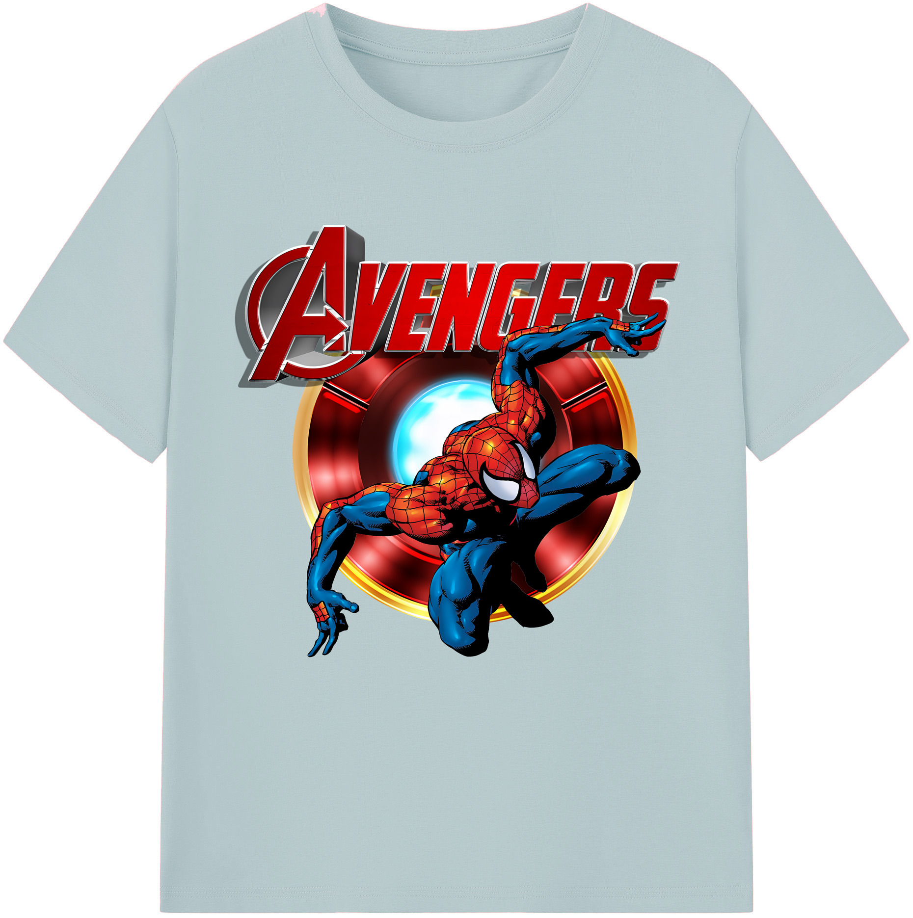 （画像用） Spider Man スパイダーマン 綿100％半袖Tシャツ（フロントプリント）